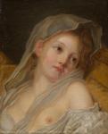 A Dreamer. Jean-Baptiste Greuze. France. The 1780s. Canvas, oil