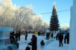 На Центральной аллее много горок для самых маленьких